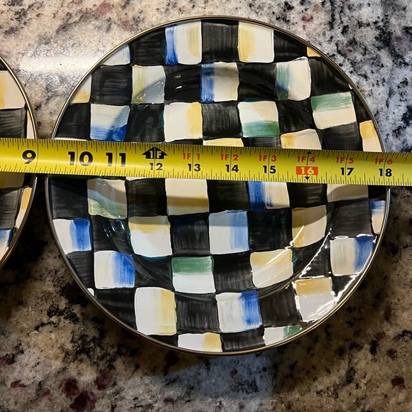 Mackenzie-Childs Vintage Camp 1995 Courtly Check 9" Soup Bowls. Set of 4. EUC! - Picture 13 of 13